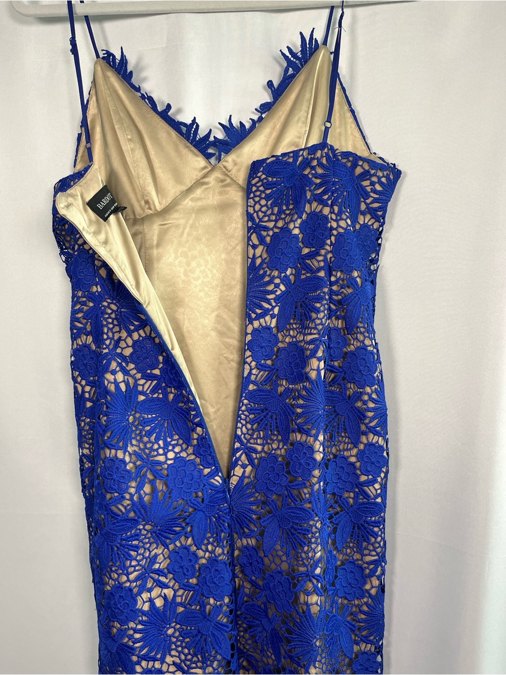 Bardot cobalt  blue Tayla overlay lace cocktail midi dress US SZ 8/M - Picture 8 of 10
